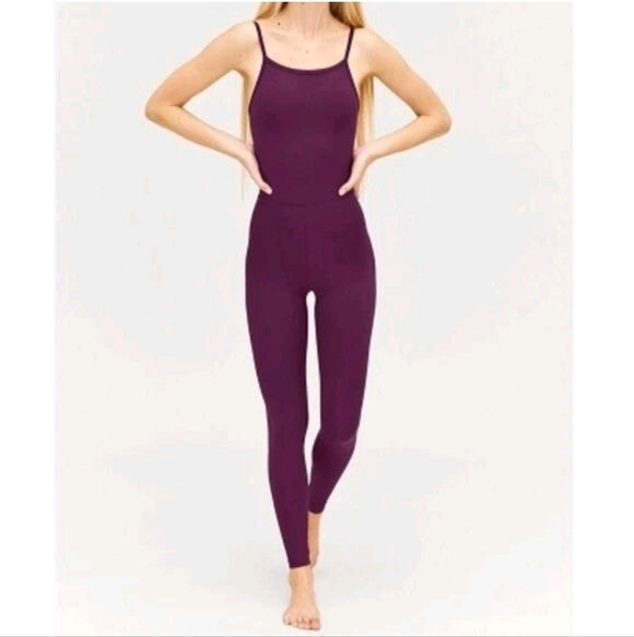 girlfriend collective Pants - Girlfriend Collective Cami Unitard Plum Purple Yoga Pilates Jumpsuit Size  XXL